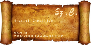 Szalai Cecílián névjegykártya
